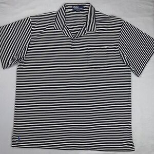 Polo Ralph Lauren Polo Shirt XL Navy White Stripe Cotton Pocket Classic Fit Pony